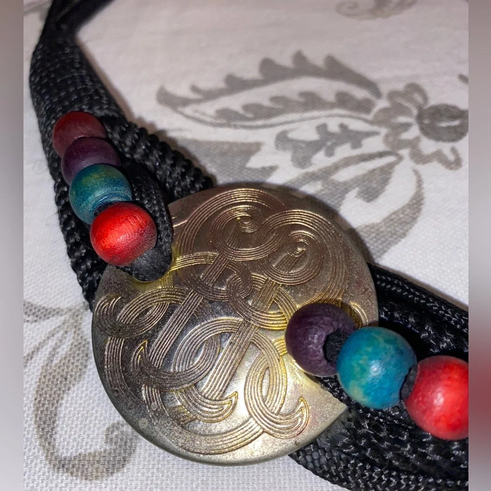 Vintage western Braided Belt With Buckle 80's - 90's Style‎ Hook Closure